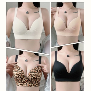 Các nhà sản xuất bán buôn không gọng áo ngực thu thập loại điều chỉnh của liền mạch báo in đồ lót áo ngực - Product Image 5