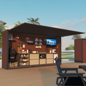 Case di legno prefabbricate impermeabili fabbricate all'aperto cucina piccola casa in acciaio ville per alberghi Cottage per esterni - Product Image 1