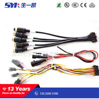 Kabel Harness Konektor Mini-USB Inti Tembaga Berinsulasi PVC Elektronik Otomotif Berkualitas Tinggi Tahan Lama 1_2_18pin 36V Anti Air