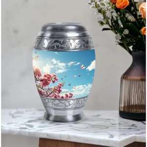 Urnas de cremación de metal hechas a mano de alta calidad personalizadas para cenizas, suministros funerarios, urnas de cremación de recuerdo del exportador indio - Product Image 2