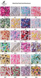 Yantuo พลอยเทียมเรซินผสมสีผสมไข่มุก AB ด้านหลังเรียบแบบไม่มีกาว30กรัม150กรัม500กรัม3มม.-10มม. - Product Image 5