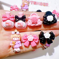 Accessoires DIY en résine à motifs de dessins animés mignons, technique d'huile coulante, accessoires nœuds pour coques de téléphone et boucles de chaussures