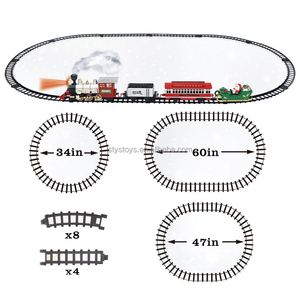 Fonction de pulvérisation Jouets de train de Noël Moteur de <span class=keywords><strong>locomotive</strong></span> à piles Ensembles de trains jouets avec son et lumières - Product Image 4
