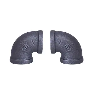 90 Degree Elbow Pipe Fittings China Provide Black 90 Degree Elbow DIY Decoration Accsoceries Malleable Iron Pipe Fittings
