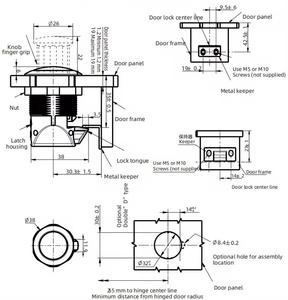 Đen cửa tủ Pop-out Knob <span class=keywords><strong>Latch</strong></span> <span class=keywords><strong>Turn</strong></span>-to-Open push-to-đóng chốt cho RV Caravan cắm trại Marine thuyền Trailer - Product Image 4