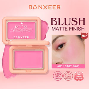 BANXEER Natural Ruddy Cheek <span class=keywords><strong>Maquillaje</strong></span> Blush <span class=keywords><strong>Paleta</strong></span> <span class=keywords><strong>de</strong></span> rubor en crema resistente al agua <span class=keywords><strong>de</strong></span> larga duración - Product Image 3