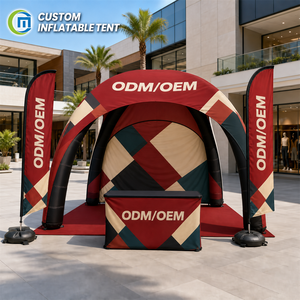 Tente gonflable personnalisée en forme d'araignée/X/Yurt/Ronde/U/Hexa/V/N, en Oxford imperméable, 6 pieds, pour l'extérieur, installation rapide pour les fêtes - Product Image 1