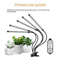 Lámpara LED de Espectro Completo Roja Cálida para Cultivo de Plantas con Control Remoto, Clip Ajustable y Trípode para Suculentas y Plántulas de Interior