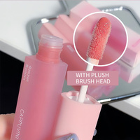 Brillo de Labios Hidratante para Mujer Cappuvini con Diseño de Corazón Rosa, Efecto Espejo Acuoso y Cristalino, Lápiz Labial Adorable y Transparente