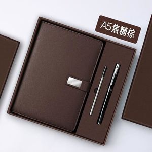 Wholesale Promotional Luxury Leather <b>Notebook</b> Items Gift Set <b>A5</b> Journal Refillable Diary Business Corporate Gift Set With Pen - Product Image 4