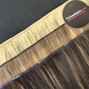 Extensions de cheveux humains vierges vietnamiens 100% naturels, tissage Genius, Remy, double trame, noir naturel - Product Image 1