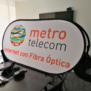 Factory Price double Side printed a foremost color to air shipping horizontal pop-one frame banner - Product Image 3