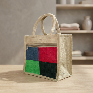 Premium Lunch Jute <b>Bag</b> 10x10x5 1 1.9L Capacity Customized Strap Reusable Natural Fiber Lunch <b>Tote</b> for Office <b>School</b> Travel - Product Image 1