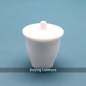 Copo crucioso de ptfe químico de laboratório, diretamente, 30 ~ 250ml, copo com tampa botada para uso em laboratório