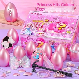 Uovo Dorato Sorpresa per Bambini, Nuovo Modello <span class=keywords><strong>Principessa</strong></span> Elsa, Giocattolo in Plastica per Ragazze, Regalo di Compleanno, Premio per Età 14+ Scuola Elementare - Product Image 1