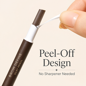 Crayon à sourcils 3D peel-off avec languette de décollement, outil de maquillage pour définir les sourcils - Product Image 2