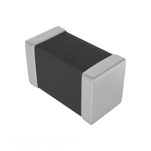 ตัวเก็บประจุเซรามิกแบบติดบนพื้นผิว MLCC LMK316B7475KLHT ของผู้ผลิต Channel CAP CER 4.7UF 10V X7R 1206 4.7 uF 1206 (3216 เมตริก) - Product Image 1