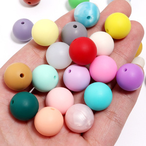 Accesorios Hechos a Mano, Cuentas Redondas de Goma de 15 mm para Manualidades, Pulseras, Collares, Bolígrafos, Cuentas de Silicona para Hacer Llaveros - Product Image 6