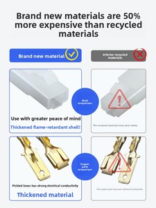 6.3 Otomotiv Konnektör Terminal Bloğu Konnektörü Kare Fiş Erkek Dişi Bağlantı Fişi 2 Delikli 3/4P Kablo Demeti Fişi - Product Image 2