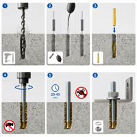 Ancres murales en plastique ODM/OEM, goujons d'expansion, boulons chimiques PE pour l'installation murale