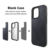 Coque de téléphone antichoc à chargement rapide sans fil magnétique, personnalisée, en bois, avec doublure en microfibre, fabriquée selon les normes GRS BSCI