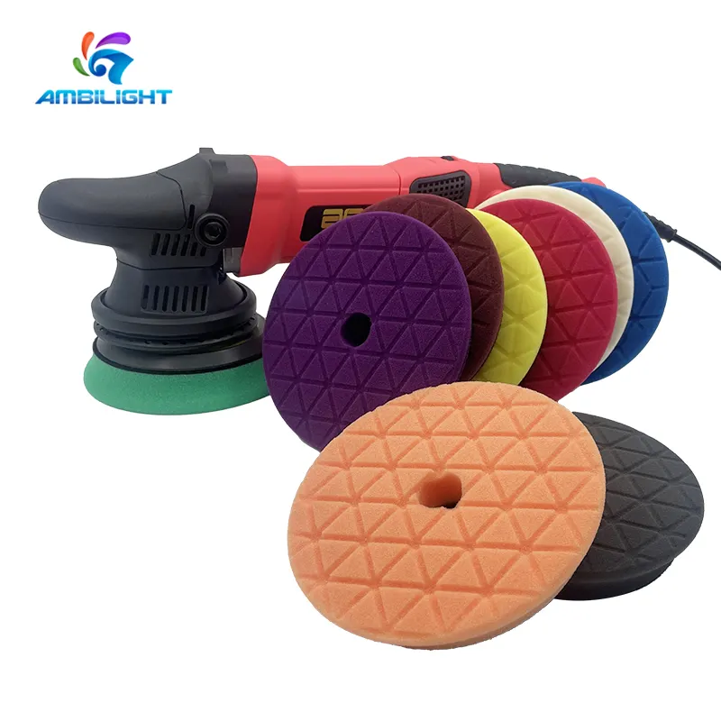 New Design Pyramid Pattern UFO Edge Car Polishing Pads 3Inch 5Inch 6Inch Vel cro Sizing for Buffing