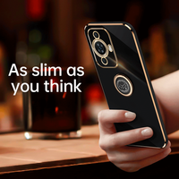 En gros 6D Placage Or Bord TPU Antichoc Cas avec Porte-Anneau pour Huawei Nova 11 Pro Téléphone Cas
