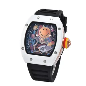 2023 new Arrival Fashion Richard ceramic Quartz watch smiley face n men's and women's universal Men's Watch