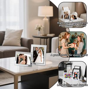 Wholesale Photo <b>Frame</b> Glass Creative <b>4x6</b> 5x7 8x10 Glass Picture <b>Frame</b> Transparent Glass Photo <b>Frame</b> Home Decorative Accessory - Product Image 3