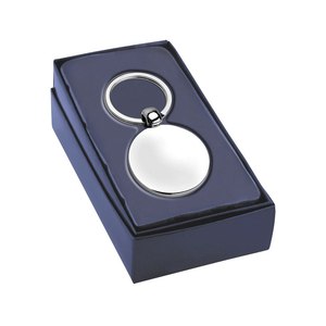Llavero de acero inoxidable redondo y plano de 37 mm, anillo metálico para llaves y bolsos - Product Image 3