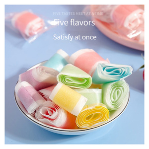 Bonbons et bonbons moelleux à la gelée Roll Ups aromatisés aux fruits Bonbons en gelée Ceintures arc-en-ciel Bonbons gommeux - Product Image 4