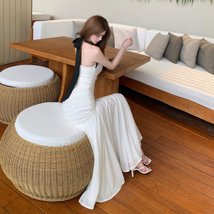 <span class=keywords><strong>Abito</strong></span> a sirena senza spalline da donna con decorazione a fiocco <span class=keywords><strong>grande</strong></span> per feste estive in spiaggia - Product Image 5