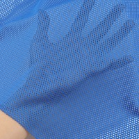 Tissu en maille 100 % polyester DTY bleu 100 g/m² respirant et pliable pour filet de tente et sac de rangement
