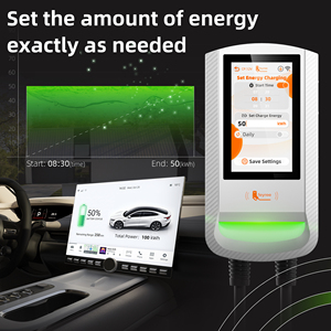 สถานีชาร์จรถยนต์ไฟฟ้าเฟรี 32A 7KW 12KW TS‑NACS วอลล์บ็อกซ์ EVSE พร้อมหน้าจอสัมผัส 7 นิ้ว ควบคุมผ่านแอพพลิเคชั่น เครื่องชาร์จ 9.6KW สำหรับรถยนต์ไฟฟ้า - Product Image 5