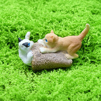 Grenzüberschreitende Simulations-PVC-Tiermodell-Ornamente: Kleine Shar-Pei-Hunde, Katzen und Hasen – Verspielte Tierfiguren für die Muttertagsdekoration