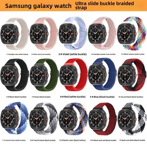 Bracelet de montre tressé en nylon réglable 47 mm, bracelet sport respirant tissé pour Samsung <span class=keywords><strong>Galaxy</strong></span> 7 8 Ultra - Product Image 6