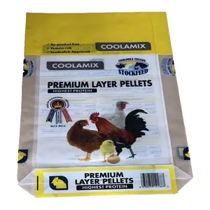 Manufacturer Of BOPP Laminated PP Woven Sack Bag For Chicken Bird Turkey Duck Poultry Feed Packing