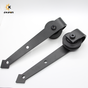 Oksun Quincaillerie pour <span class=keywords><strong>porte</strong></span> <span class=keywords><strong>coulissante</strong></span> de grange, système de <span class=keywords><strong>rail</strong></span> invisible sans trace, <span class=keywords><strong>porte</strong></span> <span class=keywords><strong>coulissante</strong></span> bidirectionnelle, kit de quincaillerie à amortisseur - Product Image 4