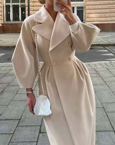 Automne et hiver nouvelle lanterne manches grand revers <span class=keywords><strong>Tweed</strong></span> veste Long manteau - Product Image 6