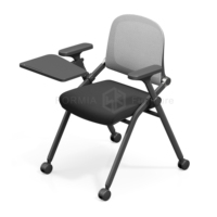 Chaise de bureau pliable de haute qualité pour l'étude, la formation, avec tablette d'écriture pour les réunions, les tâches de bureau