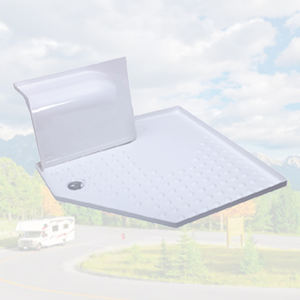 <span class=keywords><strong>Venta</strong></span> caliente RV Caravan Motorhome Camping Van Light Acrílico Bandeja de ducha Piso de baño blanco o gris para Camper - Product Image 1