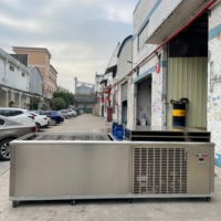 Machine à glace industrielle en blocs, réfrigérant R404a, 3000 kg/24h, automatique, blocs de glace de 10 kg, acier inoxydable, 220V/380V, équipement de stockage de 500 kg