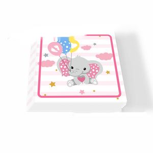 Artículos para Fiesta de Niña con Temática de Elefante Rosa: Mantel, Vajilla, Plato, Vaso, Pancarta, Servilletas, Set de Decoración - Product Image 3