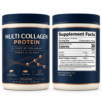 Mélange de collagène de haute qualité OEM poudre de protéines multi collagène 5 types de source alimentaire collagène de type I, II, III, V & X