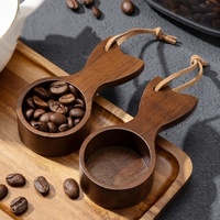 Cuillère à café en bois de noyer écologique pour mesurer et doser le thé, le sucre et le café