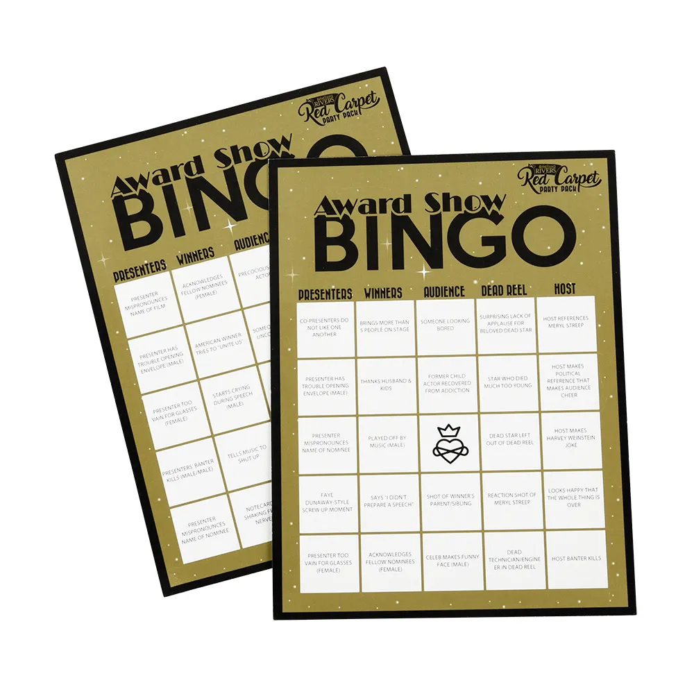 Kunden spezifische Bingo-Karte Benutzer definierte Papier karte Bingo-Spielkarte