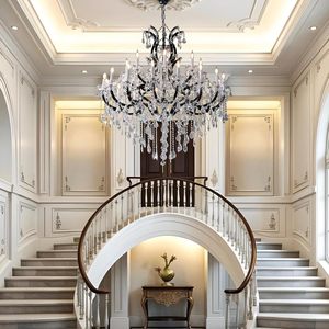 Luces <span class=keywords><strong>de</strong></span> araña grandes con marco negro <span class=keywords><strong>de</strong></span> hierro forjado <span class=keywords><strong>de</strong></span> estilo industrial para el <span class=keywords><strong>centro</strong></span> <span class=keywords><strong>comercial</strong></span> del vestíbulo del hotel - Product Image 5