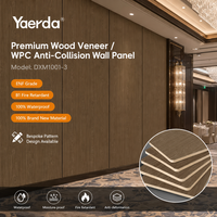 Panel Dinding Anti Benturan WPC Tahan Benturan Inti Padat Tahan Air Tahan Api Motif Kayu Perlindungan Koridor Hotel