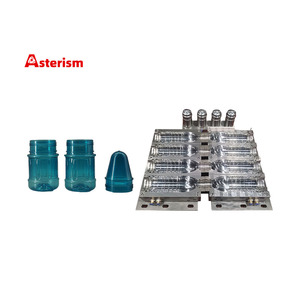 Moldeo de aluminio de acero barato molde de soplado de cuatro cavidades PET PP moldeado por soplado botella de plástico fabricante de moldes personalizados - Product Image 1