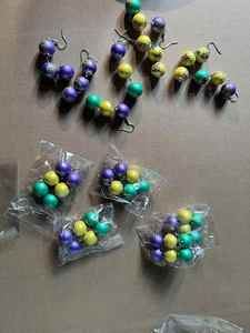 Boucles d'oreilles à perles pour femmes, grandes boucles d'oreilles pour le Mardi Gras, accessoires de bijoux pour le Mardi Gras, décoration de fête Nouvelle-<span class=keywords><strong>Orléans</strong></span> 2026 - Product Image 2